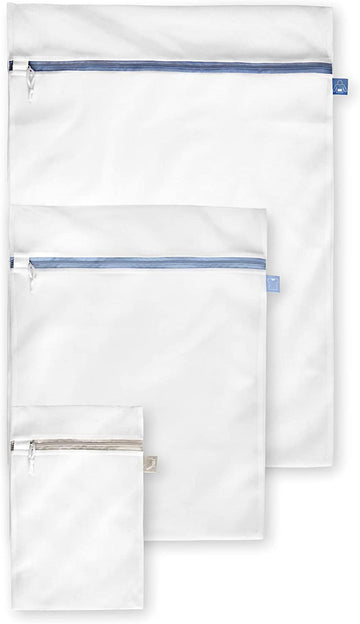 Juego de 3 bolsas para lavandería CH-MED-GDE blanca Rayen